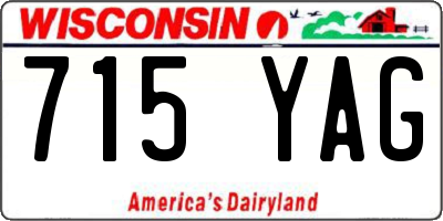 WI license plate 715YAG