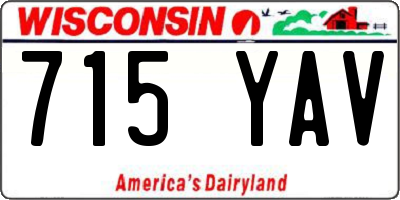 WI license plate 715YAV