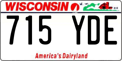 WI license plate 715YDE