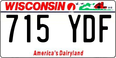 WI license plate 715YDF