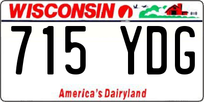 WI license plate 715YDG