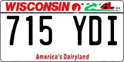 WI license plate 715YDI