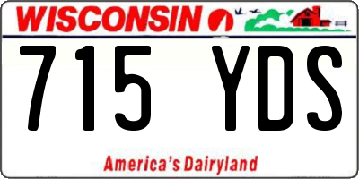 WI license plate 715YDS