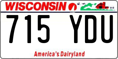 WI license plate 715YDU