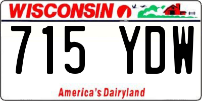WI license plate 715YDW