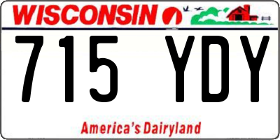 WI license plate 715YDY