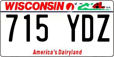 WI license plate 715YDZ