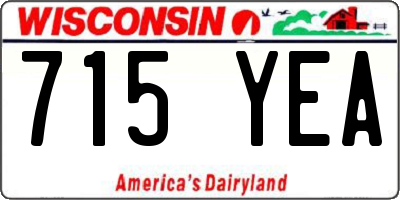 WI license plate 715YEA