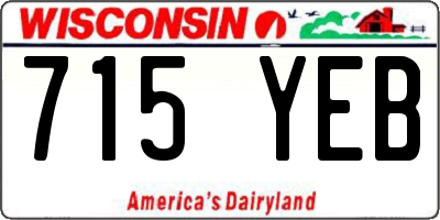 WI license plate 715YEB