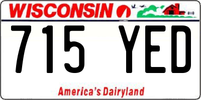 WI license plate 715YED