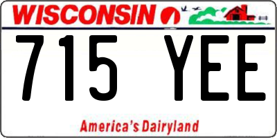 WI license plate 715YEE