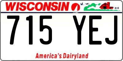 WI license plate 715YEJ