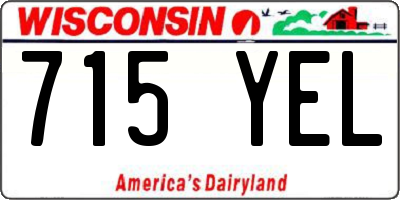 WI license plate 715YEL