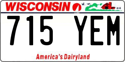 WI license plate 715YEM