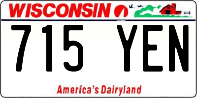 WI license plate 715YEN