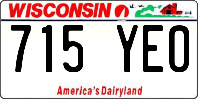 WI license plate 715YEO
