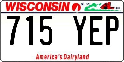 WI license plate 715YEP