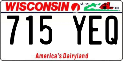 WI license plate 715YEQ