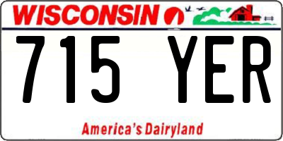 WI license plate 715YER