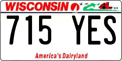 WI license plate 715YES
