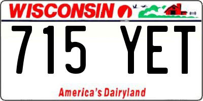 WI license plate 715YET