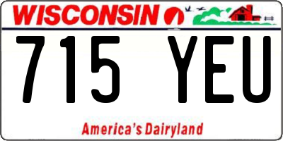 WI license plate 715YEU