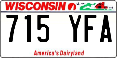 WI license plate 715YFA