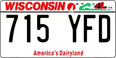 WI license plate 715YFD