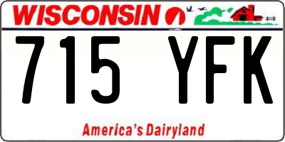 WI license plate 715YFK