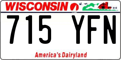 WI license plate 715YFN