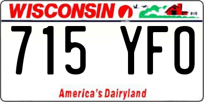 WI license plate 715YFO