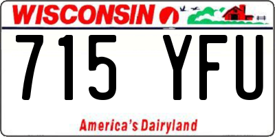 WI license plate 715YFU