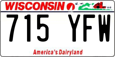 WI license plate 715YFW