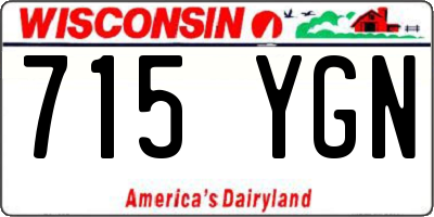 WI license plate 715YGN