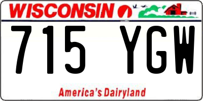 WI license plate 715YGW