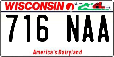 WI license plate 716NAA