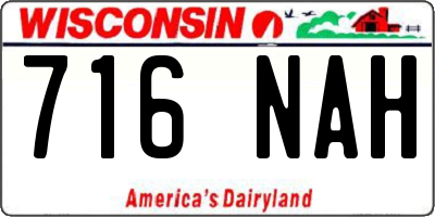 WI license plate 716NAH