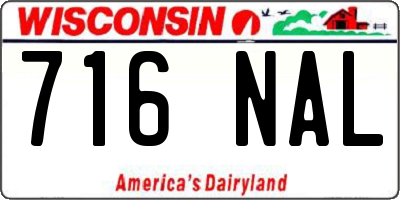 WI license plate 716NAL
