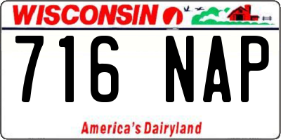 WI license plate 716NAP