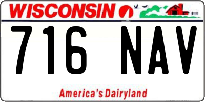 WI license plate 716NAV