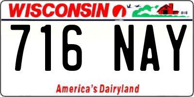 WI license plate 716NAY