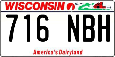 WI license plate 716NBH