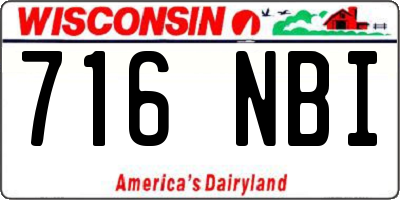 WI license plate 716NBI