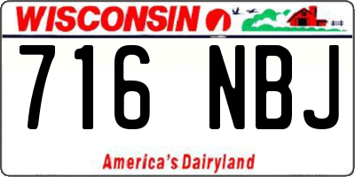 WI license plate 716NBJ