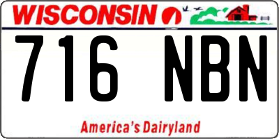 WI license plate 716NBN
