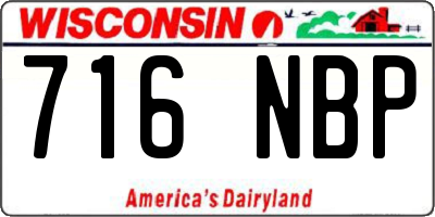 WI license plate 716NBP