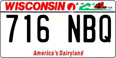 WI license plate 716NBQ