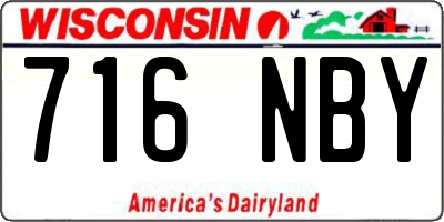 WI license plate 716NBY