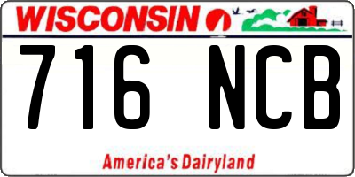 WI license plate 716NCB