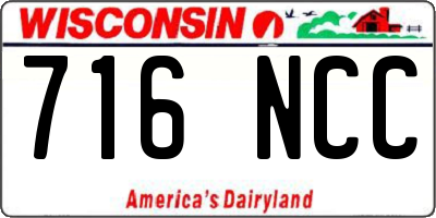 WI license plate 716NCC